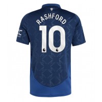 Camisa de Futebol Manchester United Marcus Rashford #10 Equipamento Secundário 2024-25 Manga Curta